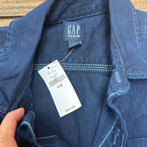 🆕 NWT- Boys Denim button down Dress Shirt - Picture 2 of 2